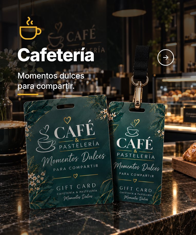 Gift card Cafetería: momentos dulces para compartir